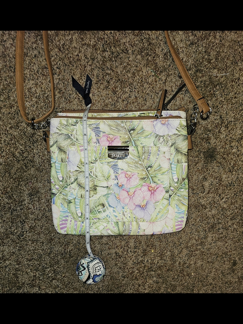 Rosetti Floral Crossbody with Tan Strap - Picture 6 of 7
